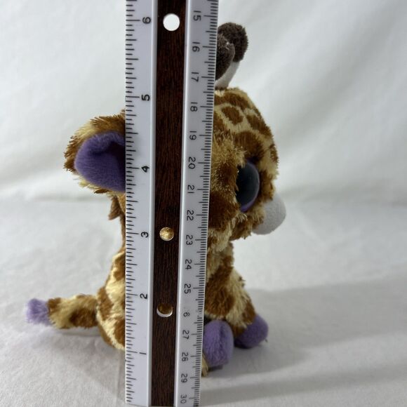 TY - Giraffe - Small - Purple Eyes - 6" - Safari - Picture 9 of 9